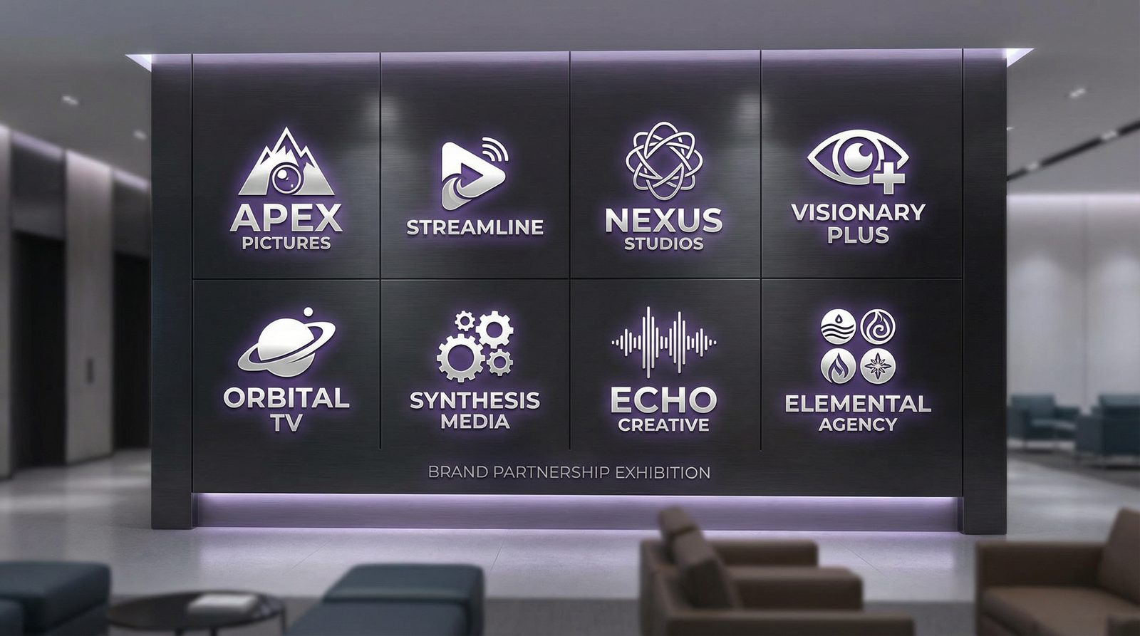 黑丝合作影视品牌Logo墙